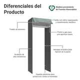 Mueble para empotrar Heladera 83 cm 1 Puerta Rebatible Gris/Blanco/Gris Lux Madesa