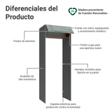 Mueble para empotrar Heladera 83 cm 1 Puerta Rebatible Gris/Marrón/Gris Lux Madesa