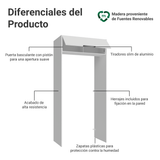 Mueble para empotrar Heladera 103 cm 1 Puerta Abatible Blanco Stella Madesa