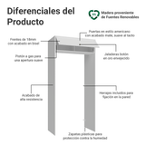 Mueble para empotrar Heladera 103 cm 1 Puerta Abatible Blanco Vik Madesa