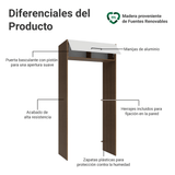 Mueble para empotrar Heladera 103 cm 1 Puerta Abatible Marrón/Blanco Agata Madesa