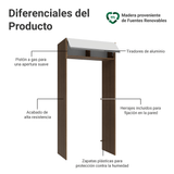 Mueble para empotrar Heladera 103 cm 1 Puerta Abatible Marrón/Blanco Glamy Madesa