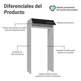 Mueble para empotrar Heladera 103 cm 1 Puerta Abatible Blanco/Negro Agata Madesa