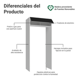 Mueble para empotrar Heladera 103 cm 1 Puerta Abatible Blanco/Negro Glamy Madesa