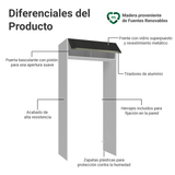 Mueble para empotrar Heladera 103 cm 1 Puerta Abatible Blanco/Negro Lux Madesa