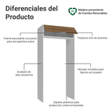 Mueble para empotrar Heladera 103 cm 1 Puerta Abatible Blanco/Marrón Stella Madesa