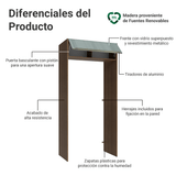 Mueble para empotrar Heladera 103 cm 1 Puerta Abatible Marrón/Gris Lux Madesa