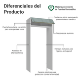 Mueble para empotrar Heladera 103 cm 1 Puerta Abatible Blanco/Gris Lux Madesa