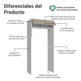 Mueble para empotrar Heladera 103 cm 1 Puerta Abatible Blanco/Crema Vik Madesa