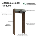 Mueble para empotrar Heladera 103 cm 1 Puerta Abatible Marrón/Gris Agata Madesa