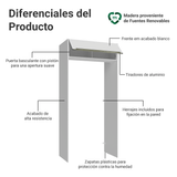 Mueble para empotrar Heladera 103 cm 1 Puerta Abatible Blanco Aterciopelado Lux Madesa