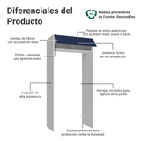 Mueble para empotrar Heladera 103 cm 1 Puerta Abatible Blanco/Azul Vik Madesa