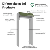 Mueble para empotrar Heladera 103 cm 1 Puerta Abatible Blanco/Verde Vik Madesa