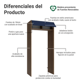 Mueble para empotrar Heladera 103 cm 1 Puerta Abatible Marrón/Azul Vik Madesa