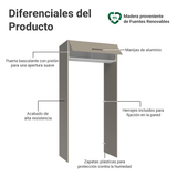 Mueble para empotrar Heladera 103 cm 1 Puerta Abatible Crema/Blanco/Crema Agata Madesa