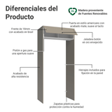 Mueble para empotrar Heladera 103 cm 1 Puerta Abatible Crema/Blanco/Crema Vik Madesa