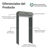 Mueble para empotrar Heladera 103 cm 1 Puerta Abatible Gris/Blanco/Gris Agata Madesa