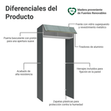 Mueble para empotrar Heladera 103 cm 1 Puerta Abatible Gris/Blanco/Gris Lux Madesa
