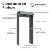 Mueble para empotrar Heladera 103 cm 1 Puerta Abatible  Gris/Marrón/Gris Lux Madesa