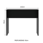 Isla de Cocina con Barra Desayunador 115 cm Negro Madesa