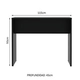 Isla de Cocina con Barra Desayunador 115cm Negro Madesa