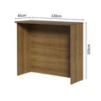 Isla de Cocina con Barra Desayunador 120 cm Marrón Madesa
