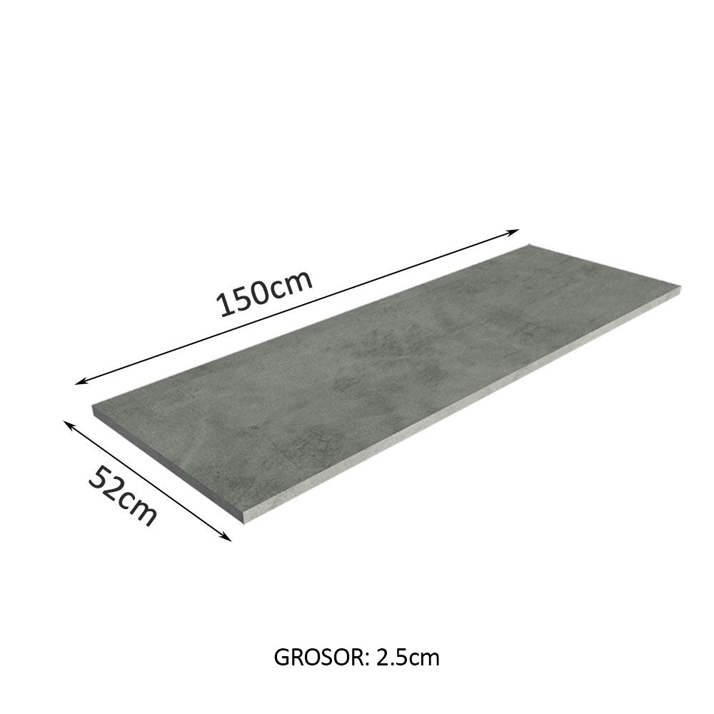 Tapa para Bajo Mesada 150 x 52 cm Gris Madesa