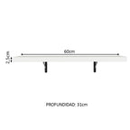 Kit 2 Estantes de Cocina Flotantes 60 cm Blanco Madesa