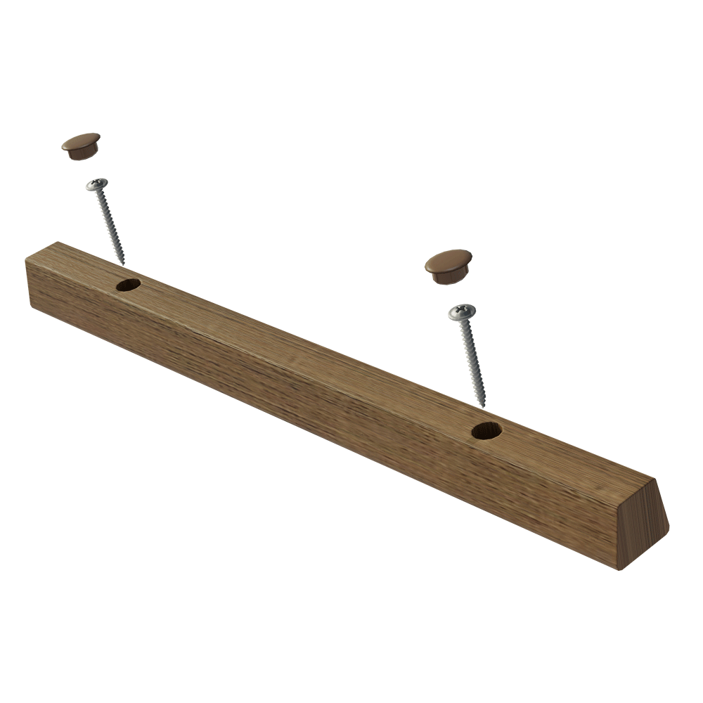 Juego de 2 respaldos de silla tapizados, Marrón