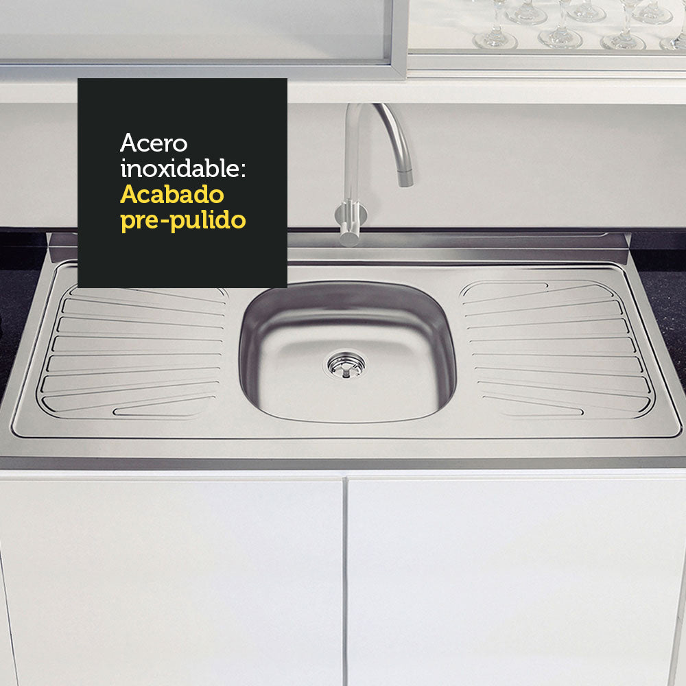 Bacha de Acero Inoxidable Tramontina 120 x 52 cm Madesa