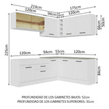 Combo completo de Cocina Esquinera 389cm Agata Madesa 01