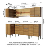 Combo completo de Cocina Esquinera 293cm Emilly Play Madesa04