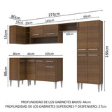 Combo completo de Cocina Esquinera 353cm Emilly Sun Madesa 01