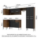 Combo completo de Cocina Esquinera 353cm Emilly Sun Madesa 01