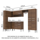 Combo completo de Cocina Esquinera 385cm Emilly Love Madesa 01