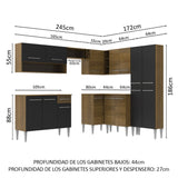 Combo completo de Cocina Esquinera Madesa 417cm Emilly Ice 01