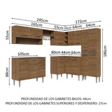 Combo completo de Cocina Esquinera 417 cm Marrón Emilly 02