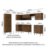 Combo completo de Cocina Esquinera 481cm Emilly Moon Madesa 01