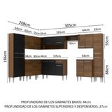Combo completo de Cocina Esquinera 513cm Emilly Big Madesa 02