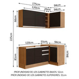 Combo completo de Cocina Esquinera Madesa Glamy 269cm MN 01