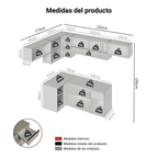 Combo completo de Cocina Esquinera 405 cm Crema Nice Madesa 04
