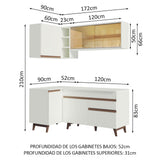 Combo completo de Cocina Esquinera 262 cm Reims Blanco 01