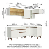 Combo completo de Cocina Esquinera 332cm Reims Blanco 02