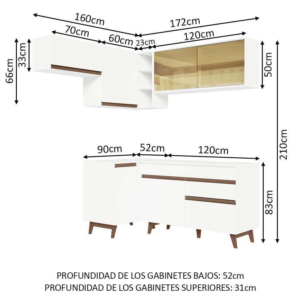 Combo completo de Cocina Esquinera Cocina Reims Madesa 332 BB
