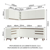 Combo completo de Cocina Esquinera Madesa Reims 382cm BB 02