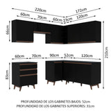 Combo completo de Cocina Esquinera Madesa Reims 392cm NN 01