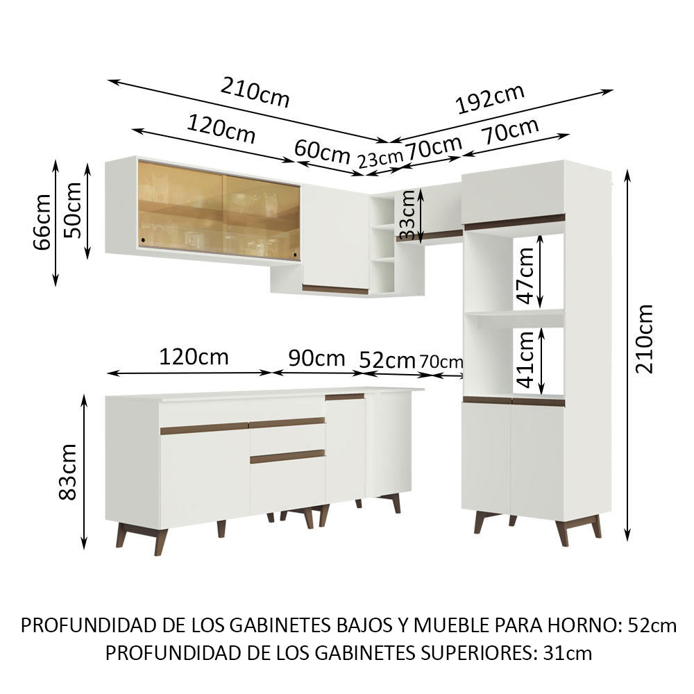 Combo completo de Cocina Esquinera 402 cm Reims Blanco 02
