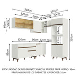 Combo completo de Cocina Esquinera 402 cm Reims Blanco 02