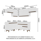Combo completo de Cocina Esquinera Madesa Reims 402cm BB 03