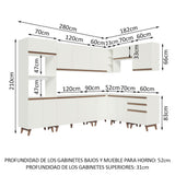 Combo completo de Cocina Esquinera 462cm Reims Blanco 01
